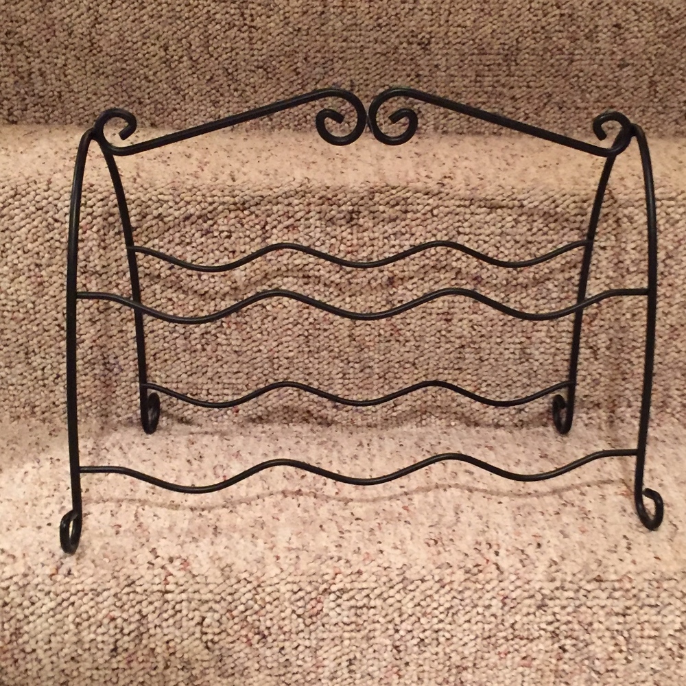Wine Rack in Black Metal
